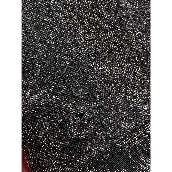 1990s-Y2K EYE CANDY Silver LUREX Glitter. Sparkle. Button Up Blouse. S-M. AS IS - Picture 7 of 8